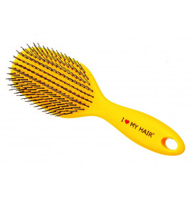 Парикмахерская щетка I LOVE MY HAIR 1502 желтая глянцевая